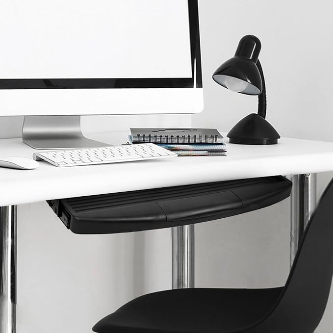 SEWACC Under Desk Keyboard Tray Slide Out Platform Ergonomic Keyboard Drawer - Image 3