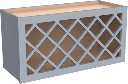 Solid Wood RTA Wine Bottle Rack Wall Cabinet - Image 5