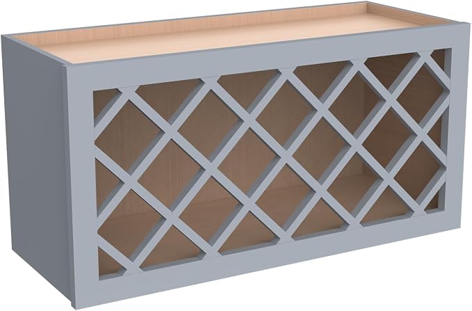 Solid Wood RTA Wine Bottle Rack Wall Cabinet - Image 5
