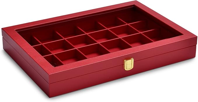 Oirlv Luxury Leather 24 Grid Jewelry Tray - Image 4