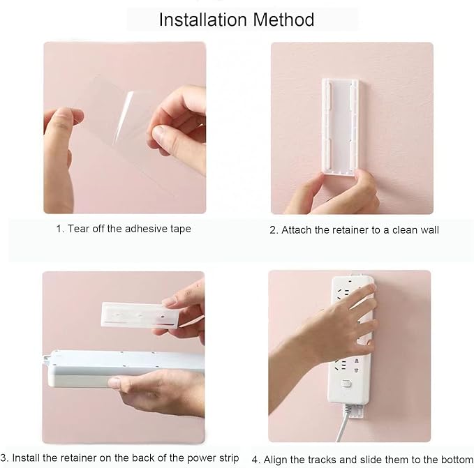 12PCS Power Strip Holder, Adhesive Punch-Free Socket Holder, Self Adhesive - Image 7