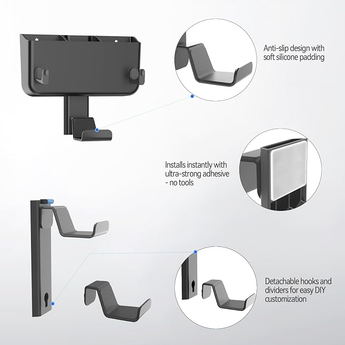 Controller & Headset & Remote Holder Wall Mount - Image 4