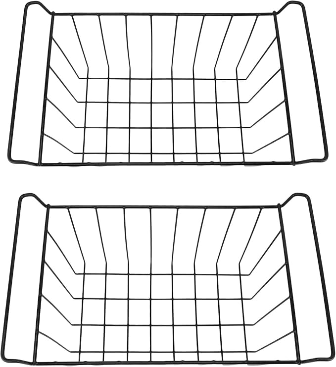 2PCS Freezer Organizer Bins, Steel Wire Freezer Basket - Image 9
