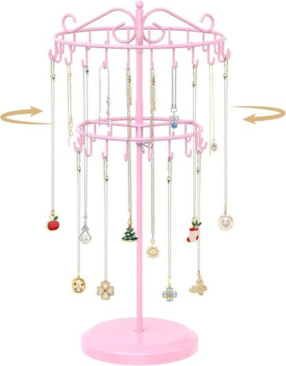 MODOWEY Rotating Necklace Holder Organizer Display Stand by MODOWEY