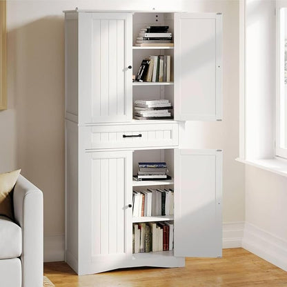Gizoon 71'' Kitchen Pantry Storage Cabinet, Freestanding Pantry Organizers and - Image 4