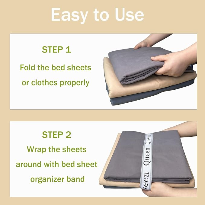 24 Pieces Bed Sheet Organizer Bands, Closet Organization Sheet Straps, Linen - Image 3