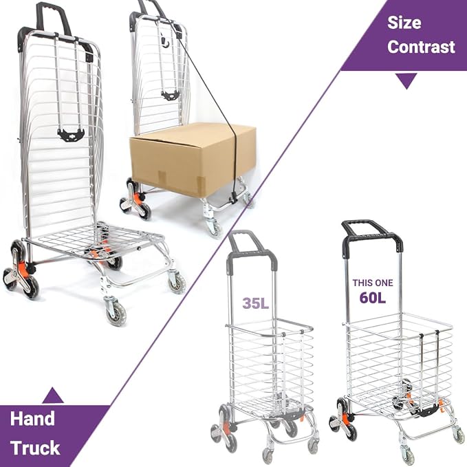 Stair Climbing Collapsible Shopping Carts - Image 6