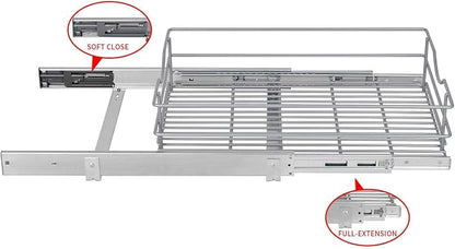 Pull Out Cabinet Organizer, Soft Close Pull Out Cabient Drawer, Slide Out - Image 6