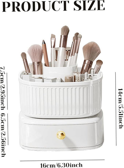 Spinning Makeup Organizer, 360° Rotating Makeup Brush Holder - Image 2