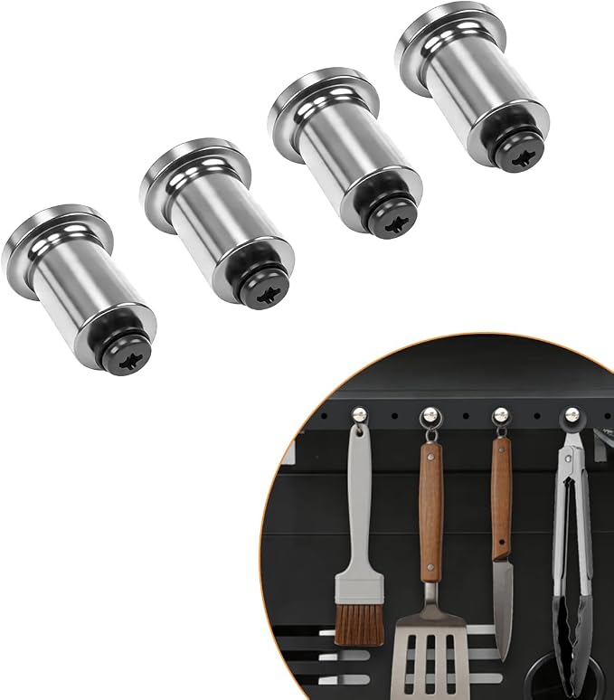 4-Pack Grill Tool Hooks for Charbroil 9466065W24 & 5667408R06, Heavy-Duty Metal by BBQFuture