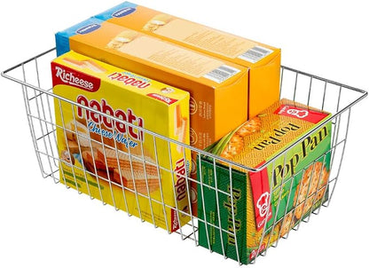 Freezer Wire Storage Baskets, Farmhouse Organizer Storage Bins Large Organizer - Image 5