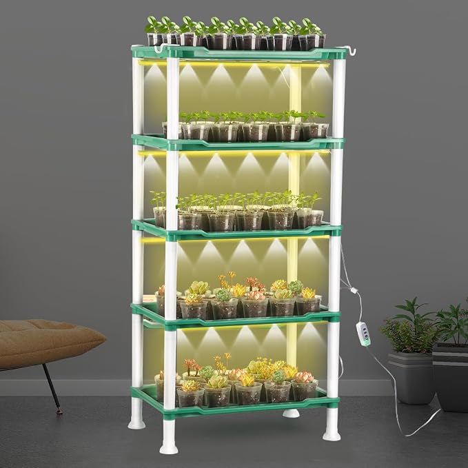 RooTrimmer Seed Starter Tray Unit, 5-Tier Plant Stand - Image 7