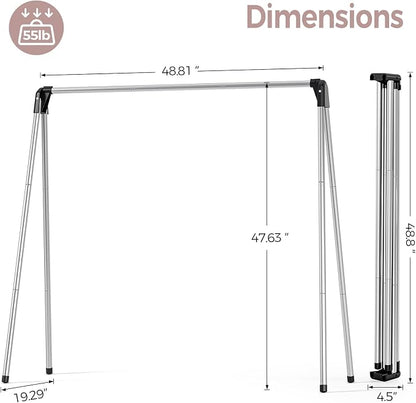 TOOLF Clothes Drying Rack Foldable, Laundry Drying Rack Stainless Steel - Image 3