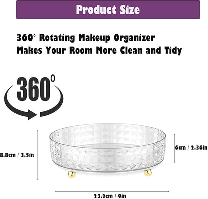 Non Skid Lazy Susan Turntable, Spice Rack Turntable, 9 Inch Spinning Organizer - Image 2