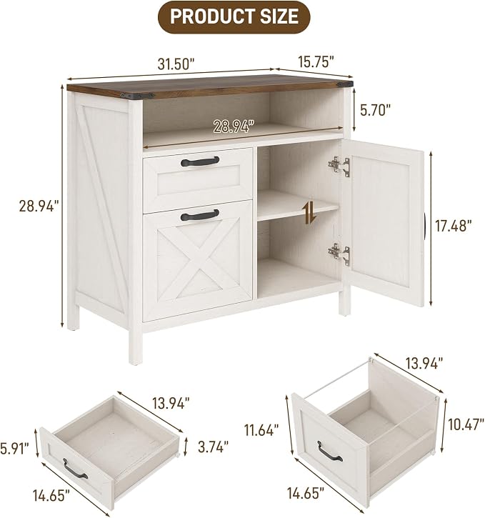 Halitaa 2 Drawers Farmhouse File Cabinet - Image 2