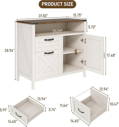 Halitaa 2 Drawers Farmhouse File Cabinet - Image 2