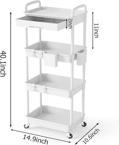 4 Tier Rolling Utility Cart - Image 2