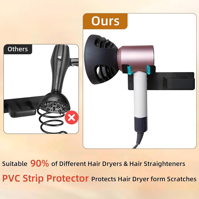 Hair Dryer and Straightener Holder, Upgraded Hair Straightener Holder - Image 6