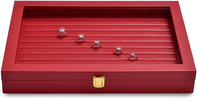 Oirlv Luxury Leather Rings Earrings Organizer Tray - Image 9