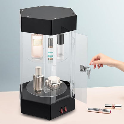 LED Electric Rotating Acrylic Display Case, Jewelry Display Case, Free Standing - Image 6