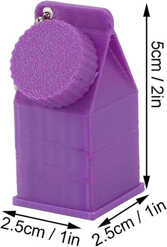 TOPINCN Milk Carton Box Keychain, Tolerant Holder Milk Carton Keychain Holder - Image 2