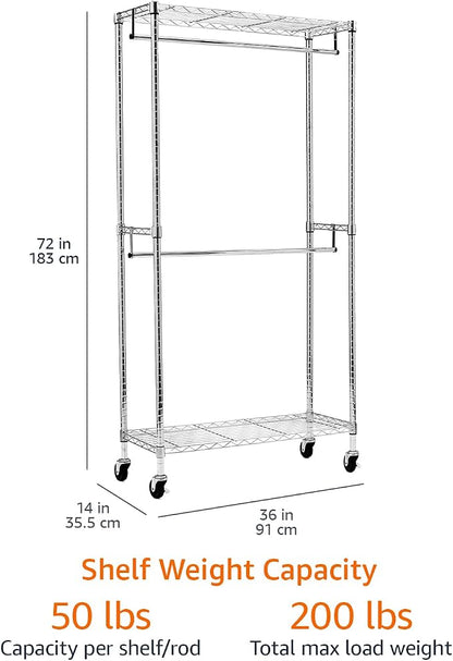 Amazon Basics Adjustable Clothes Rack - Image 5