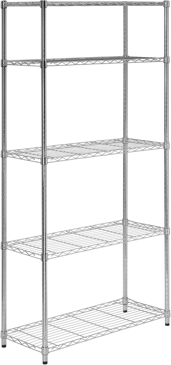 Honey-Can-Do 5-Tier Heavy Duty Adjustable Shelving Unit, 200-lb Per Shelf NSF - Image 4