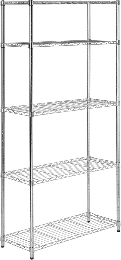 Honey-Can-Do 5-Tier Heavy Duty Adjustable Shelving Unit, 200-lb Per Shelf NSF - Image 4