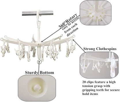 DurReus Foldable Clip Drip Laundry Hanger Portable Plastic Hanging Dryer - Image 3
