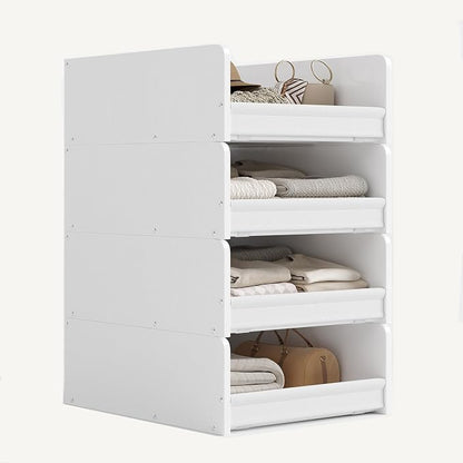 FOUCSSOMEI Closet Organizer and Storage, 4 Tier Stackable Storage Organizer by FOUCSSOMEI