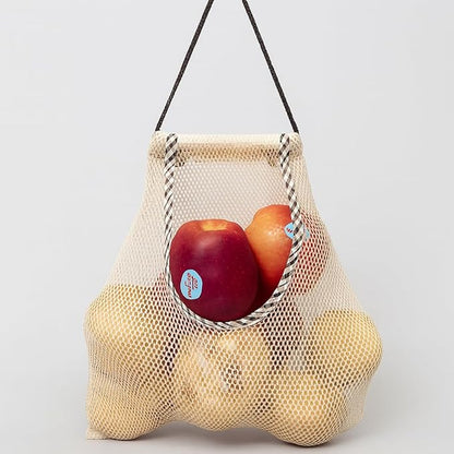 Reusable Hanging Storage Mesh Bags, 2 Bags & 2 Hooks | Durable, Breathable - Image 4