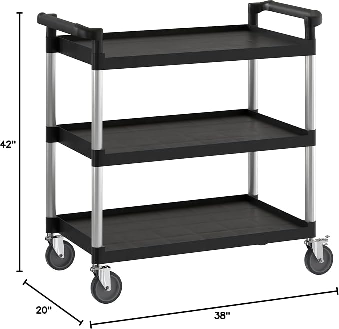 Black Utility/Bussing Cart - Image 3