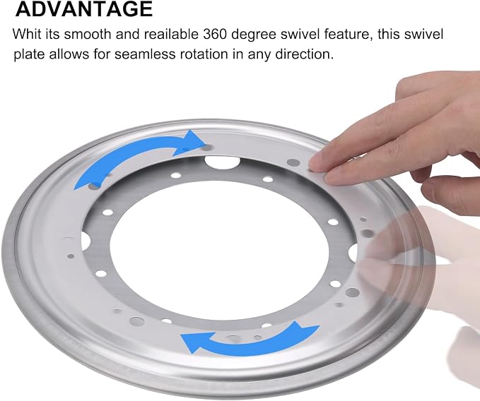 9" Round Lazy Susan Turntable Bearing Plate 5/16”Thick Lazy Susan Hardware - Image 4