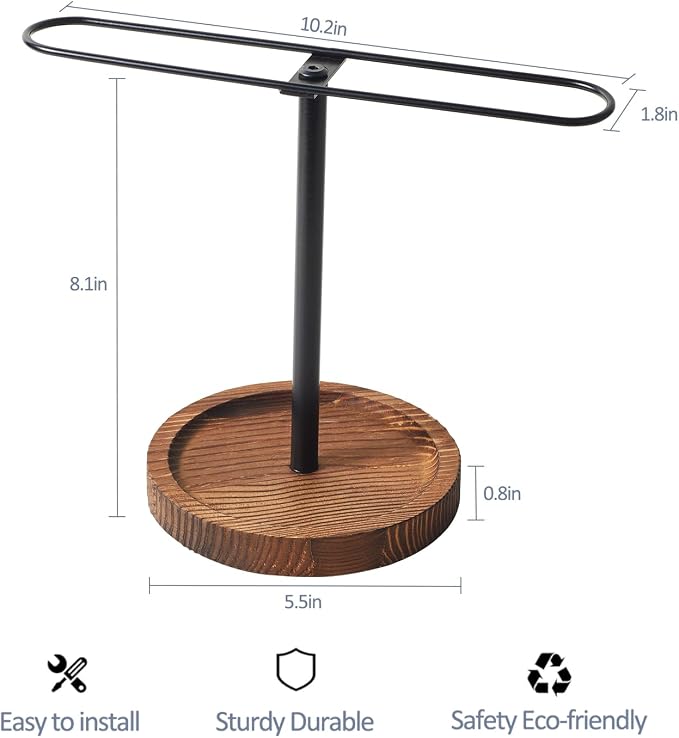 Sunglass Organizer, Wood Eyeglass Holder Rack, Metal Sunglasses Organizer - Image 7