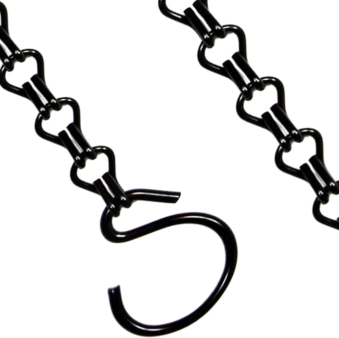2Packs 26inch 90lbs Black Heavy Duty Metal Hooks Hanging Chains Hangers - Image 2