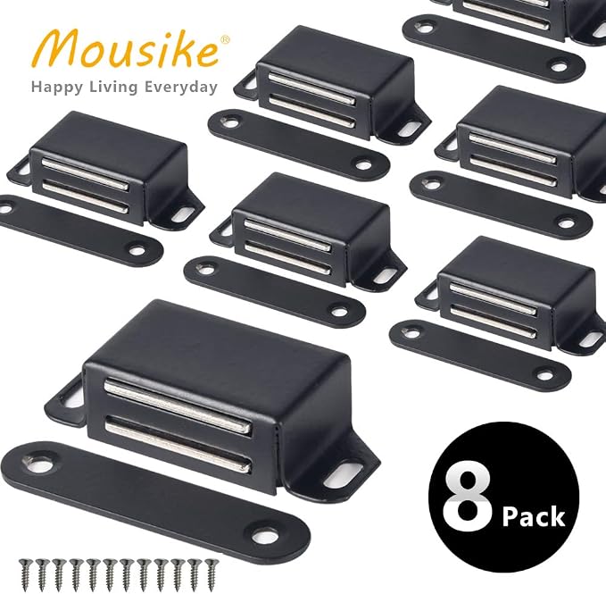 Mousike Cabinet Magnets 30lb Black Door Magnets - Image 9