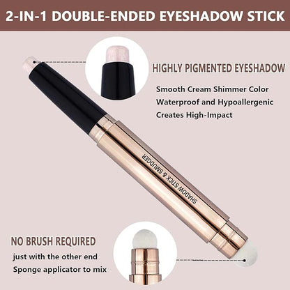 Light Gold Eyeshadow Stick Makeup, Waterproof Hypoallergenic Long Lasting Crayon - Image 3