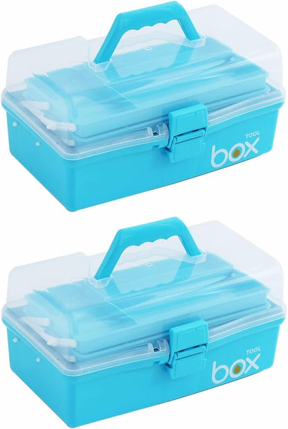 2PCS 12'' Three-Layer Clear Art Box Organizer by Kinsorcai