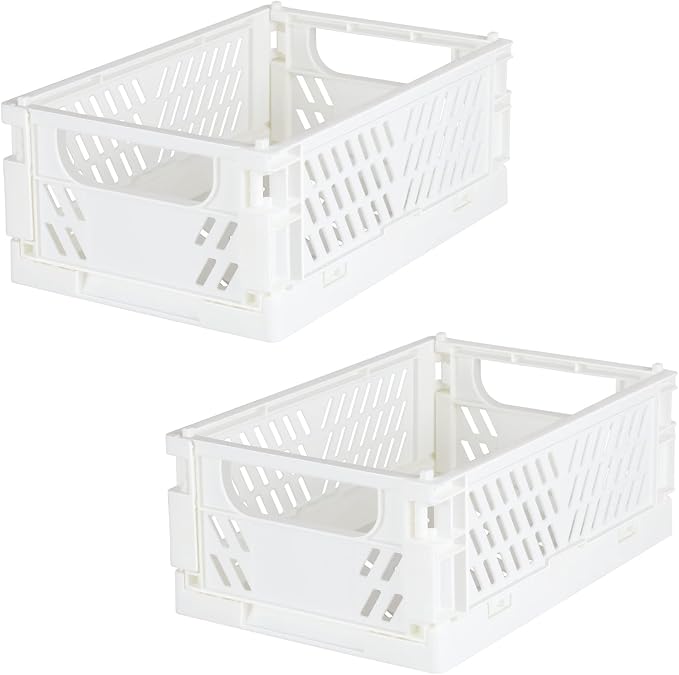 Tixill 2-Pack Mini Foldable Plastic Baskets by TixillMiniPlasticBasket