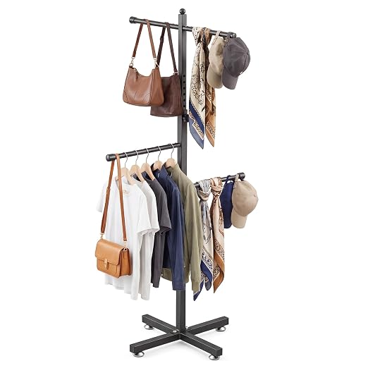 BreezeHug 42-48 Inch Adjustable Height Shopping Bag Rack Heavy Duty T-Shaped by Unknown