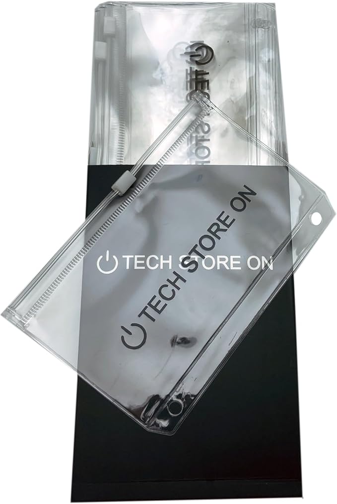 Waterproof USB Flash Drive Binder Pouches, 10 Pack, 3-Ring Zip Holders | Clear - Image 6