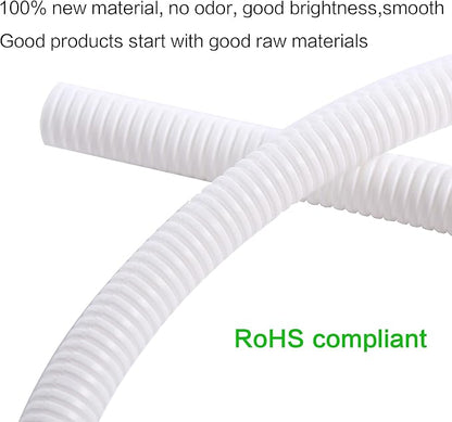 Alex Tech 25ft - 1/2 inch Split Wire Loom Tubing - White - Image 2