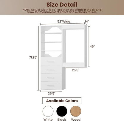 ROOMTEC Modular Closet System, Wooden Tower - Image 8