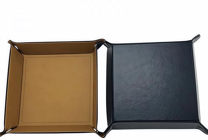siduater Valet Tray Desktop Storage Organizer, Vegan Leather Catchall Tray - Image 2