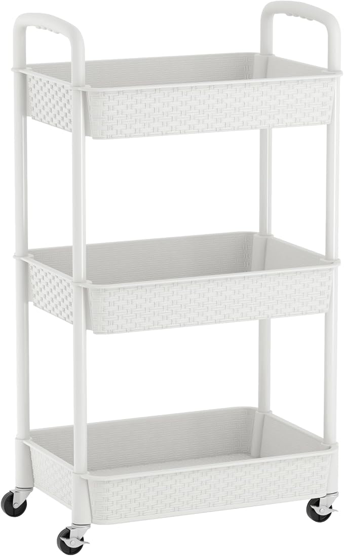 MOYIPIN 3-Tier Plastic Rolling Utility Cart - Image 2