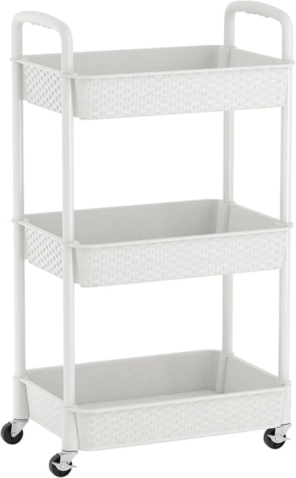 MOYIPIN 3-Tier Plastic Rolling Utility Cart - Image 2
