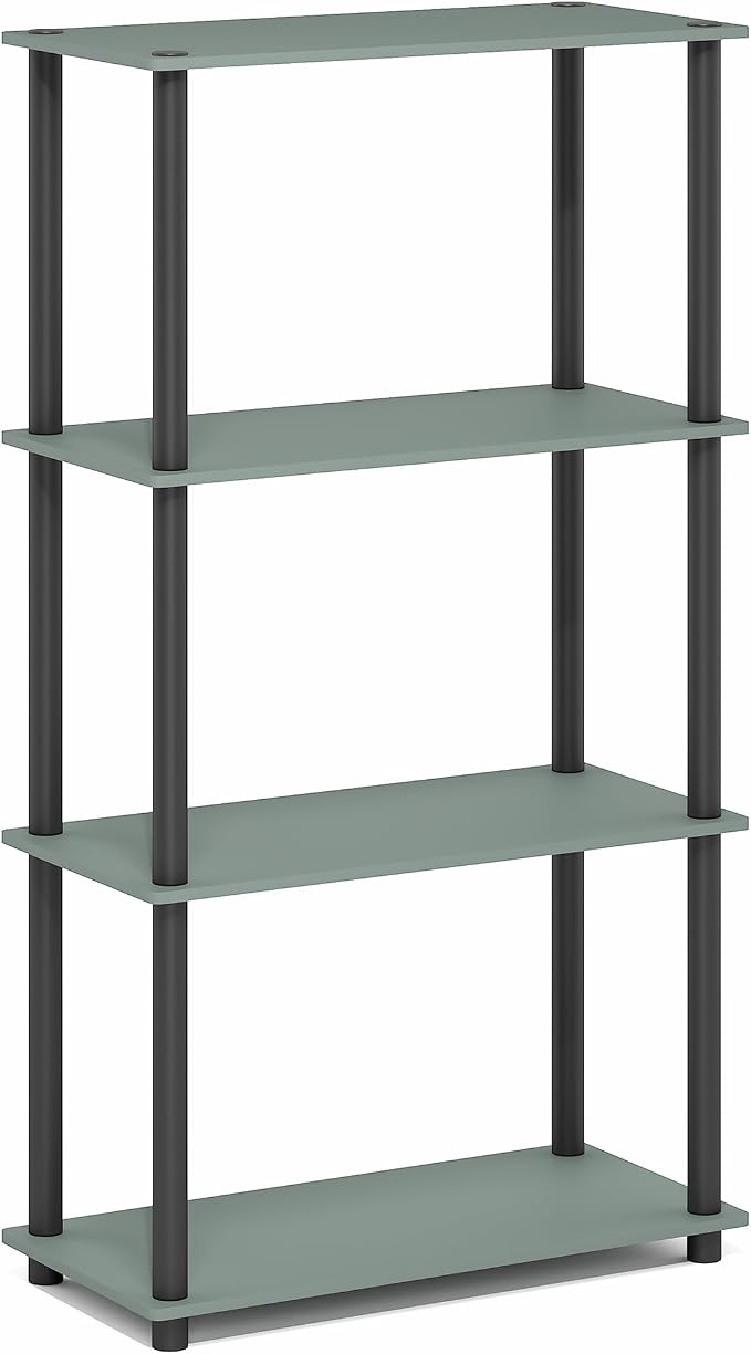 Furinno Turn-N-Tube Storage Shelves, 4-Tier Toolless Book Shelf, Corner Shelf - Image 7