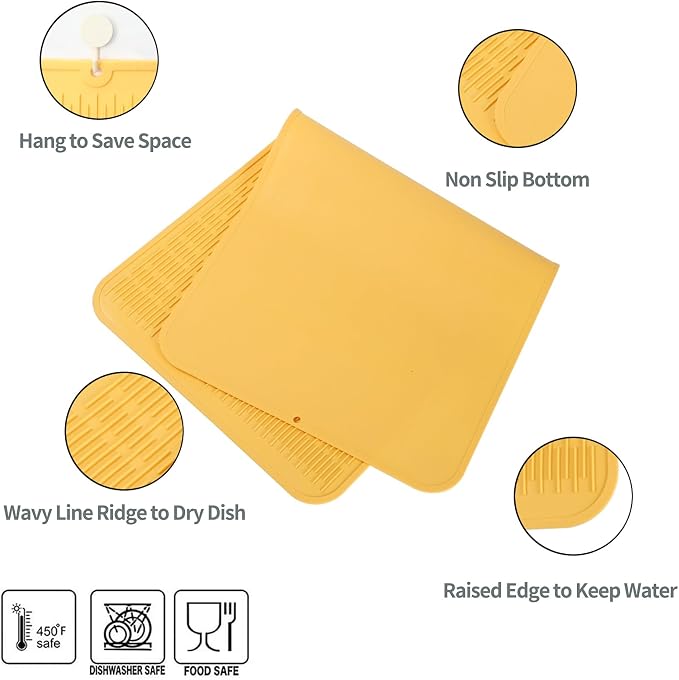 Silicone Dish Drying Mat for Multiple Usage, Easy clean, Eco-friendly, - Image 3