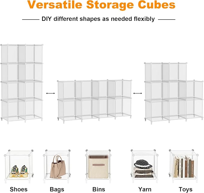 AWTATOS 8 Cube Storage Organizer, Closet Organizer Storage Shelf, Bookcase - Image 6