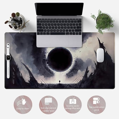 Black Moon Mousepad Gaming MTG Playmat Desk Mat Original Aesthetics Mouse Pad - Image 6